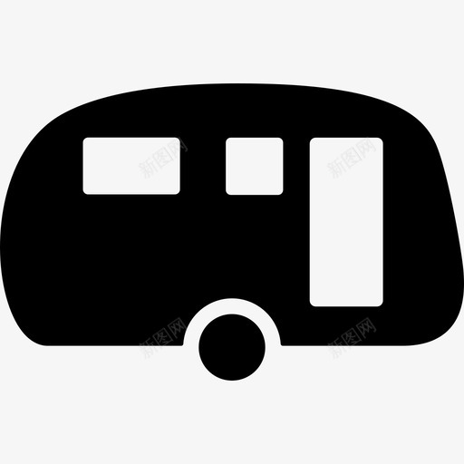 老式房车交通工具暑假图标svg_新图网 https://ixintu.com 交通工具 暑假 老式房车