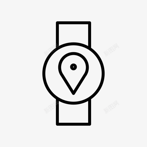 智能手表gpspin图标svg_新图网 https://ixintu.com gps pin 技术 智能手表