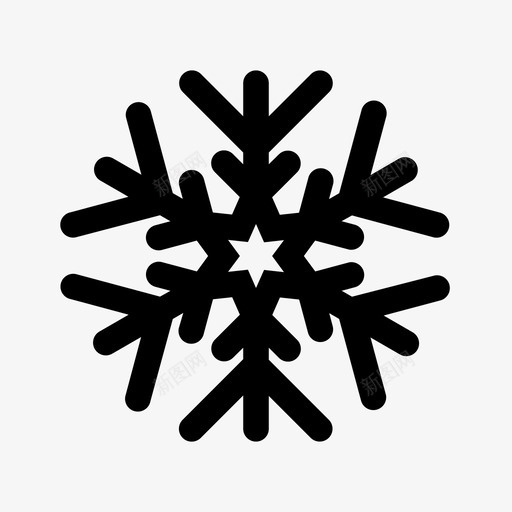 雪花圣诞节冬天图标svg_新图网 https://ixintu.com 冬天 圣诞节 雪花