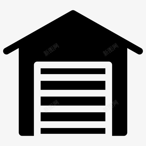 车库汽车库房地产和建筑填充物图标svg_新图网 https://ixintu.com 房地产和建筑填充物 汽车库 车库