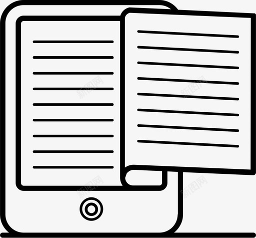 电子书kindle阅读图标svg_新图网 https://ixintu.com kindle 学习 学校 平板电脑 电子书 阅读