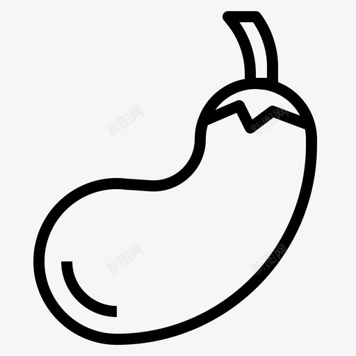 茄子蔬菜烧烤图标svg_新图网 https://ixintu.com 烧烤 茄子 蔬菜