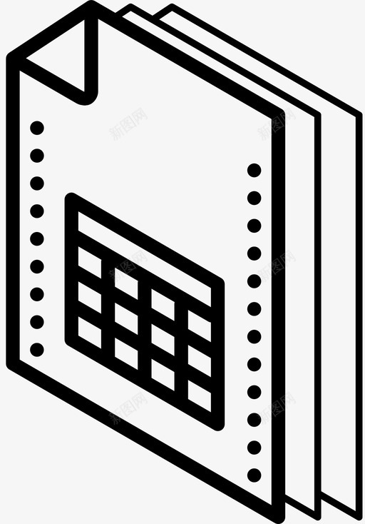 电子表格文件文件夹等轴测图标svg_新图网 https://ixintu.com 文件和文件夹iso大纲 文件夹 电子表格文件 等轴测
