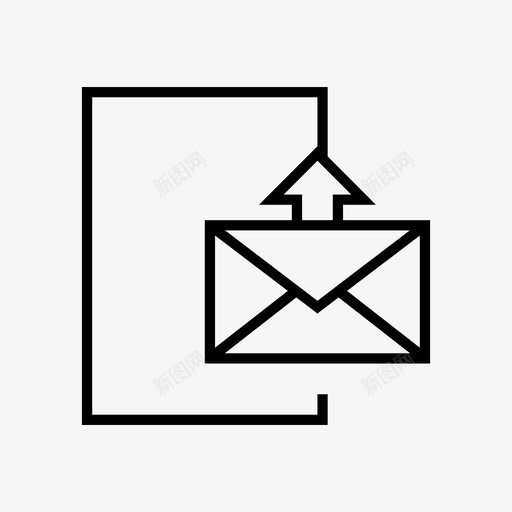 文档发送收件箱邮件图标svg_新图网 https://ixintu.com 发送 操作 收件箱 文档发送 邮件