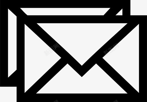 邮件两封邮件图标svg_新图网 https://ixintu.com 两封邮件 邮件