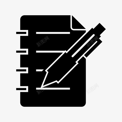 业务记录文件便笺簿图标svg_新图网 https://ixintu.com 业务记录 便笺簿 报告 文件