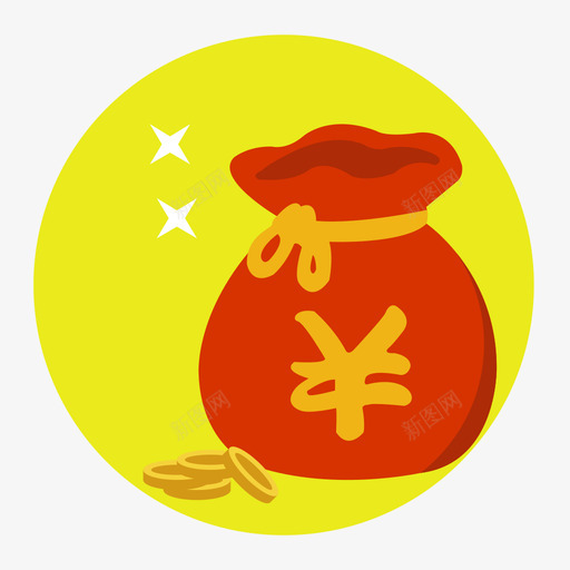 元宝袋-01svg_新图网 https://ixintu.com 元宝袋-01