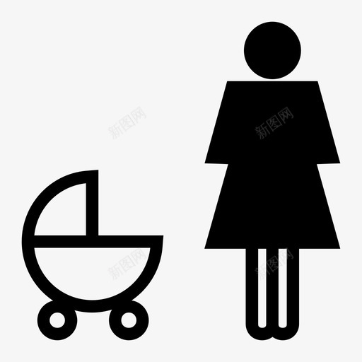 托儿妈妈保姆图标svg_新图网 https://ixintu.com 保姆 妈妈 托儿