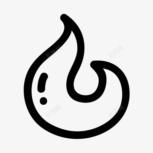 火手绘热图标svg_新图网 https://ixintu.com 手绘 手绘线图标 火 热 自然