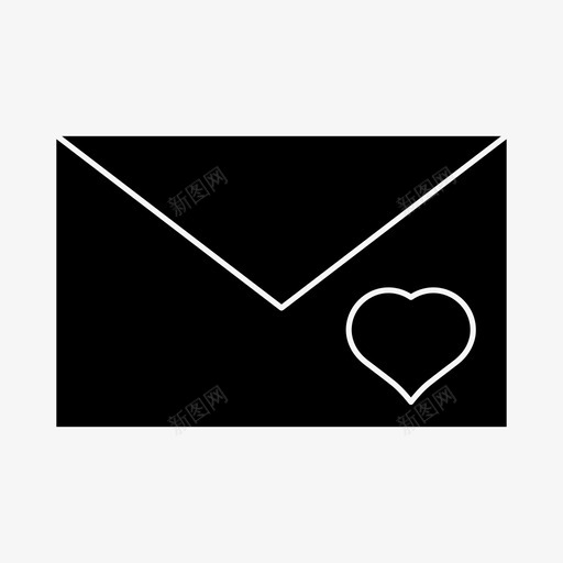 情书信封情人节图标svg_新图网 https://ixintu.com 信封 情书 情人节