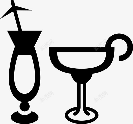 鸡尾酒酒酒吧图标svg_新图网 https://ixintu.com 混合物 玻璃杯 酒 酒吧 食物和饮料 饮料 鸡尾酒