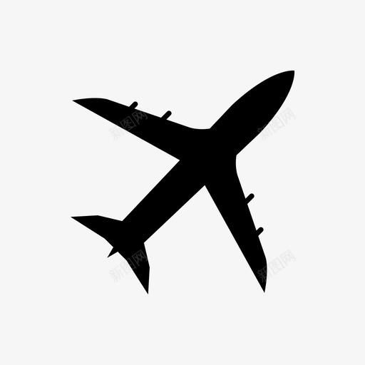 飞机天空交通图标svg_新图网 https://ixintu.com 交通 天空 旅行 飞机