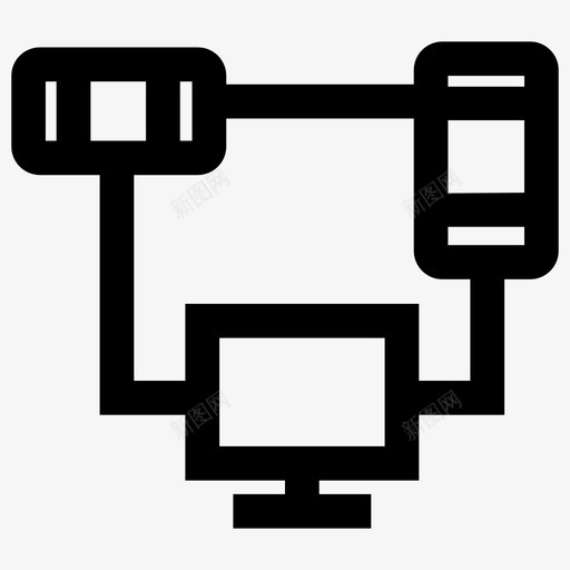 设备互连联网图标svg_新图网 https://ixintu.com 互连 联网 设备