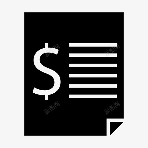 发票银行票据图标svg_新图网 https://ixintu.com 业务 单据 发票 收据 票据 银行