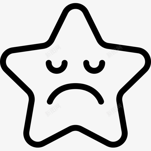 悲伤表情情绪图标svg_新图网 https://ixintu.com 悲伤 情绪 感觉 明星表情线 脸 表情
