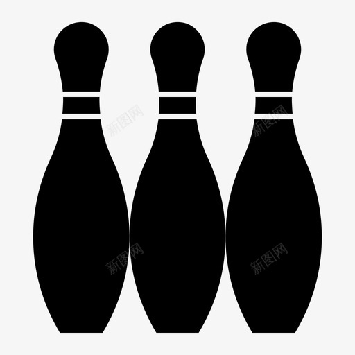 保龄球体育十柱图标svg_新图网 https://ixintu.com 体育 保龄球 十柱