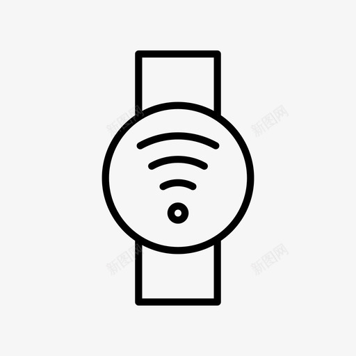 智能手表技术wifi图标svg_新图网 https://ixintu.com wifi 技术 无线 智能手表