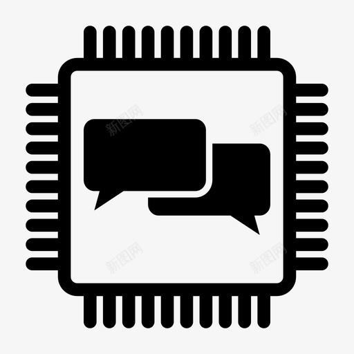 自然语言过程人工智能聊天机器人图标svg_新图网 https://ixintu.com 人工智能 技术元素 聊天机器人 自然语言过程 语音命令