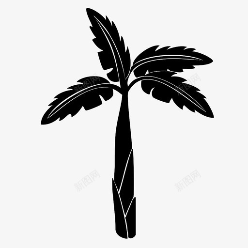 香蕉树果树天然图标svg_新图网 https://ixintu.com 天然 果树 植物 香蕉树
