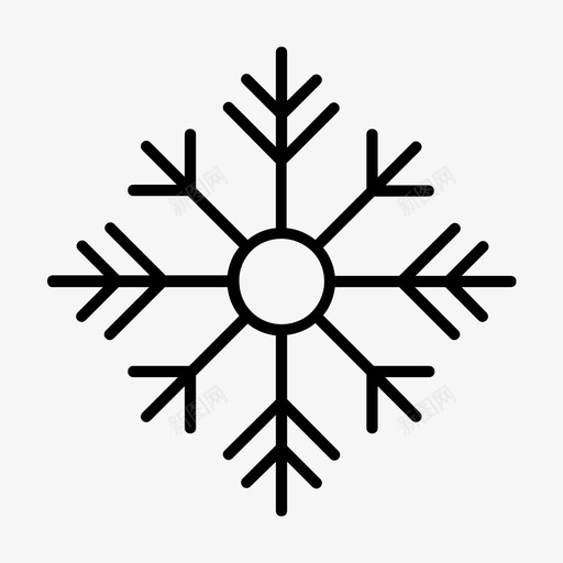 雪花圣诞节新年图标svg_新图网 https://ixintu.com 冬天 圣诞节 新年 雪花