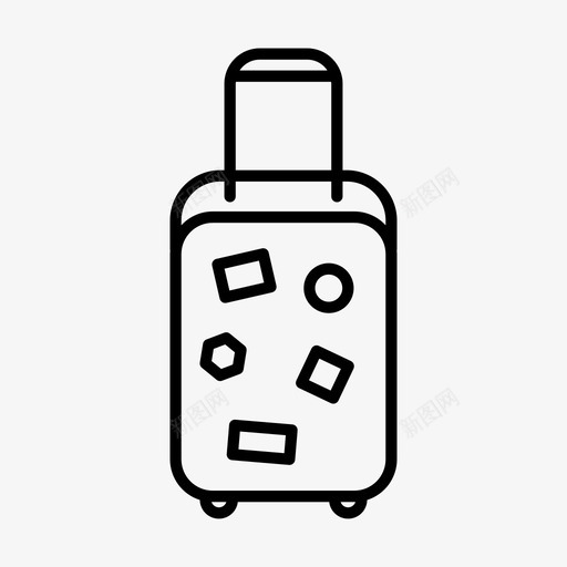 手提箱行李日记本图标svg_新图网 https://ixintu.com 手提箱 旅行 日记本 行李 轮滑