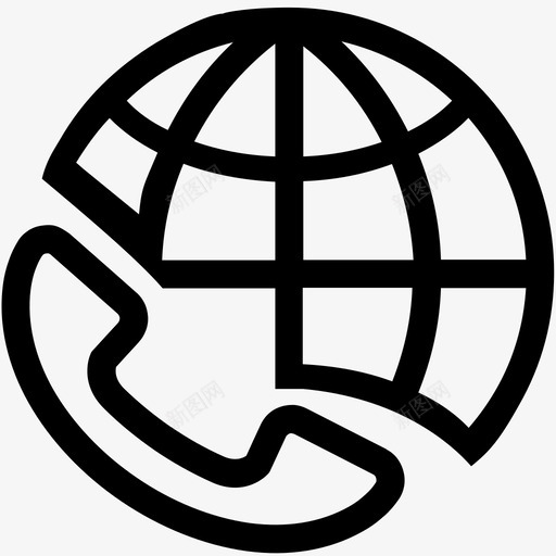 国际长途电话svg_新图网 https://ixintu.com 国际长途电话