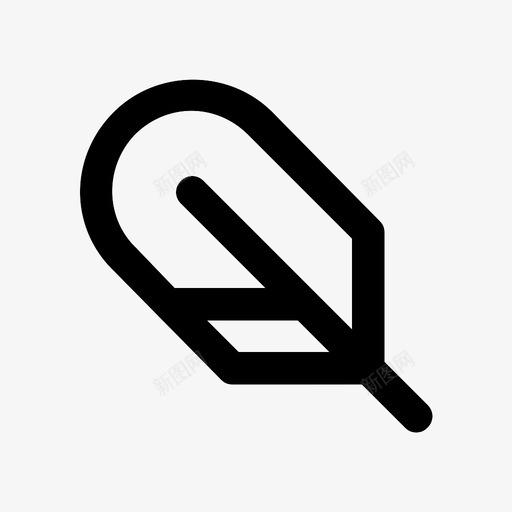 羽毛羽管图标svg_新图网 https://ixintu.com 羽毛 羽管