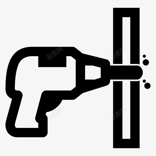钻孔钻机电钻图标svg_新图网 https://ixintu.com 作业 电钻 钻孔 钻机
