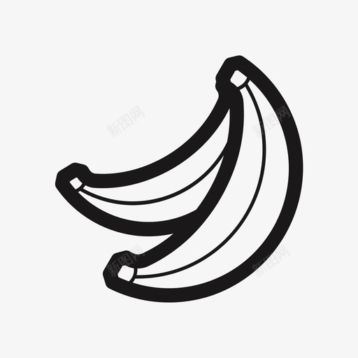 香蕉串吃图标svg_新图网 https://ixintu.com 串 农产品 吃 杂货店购物 猴子 香蕉