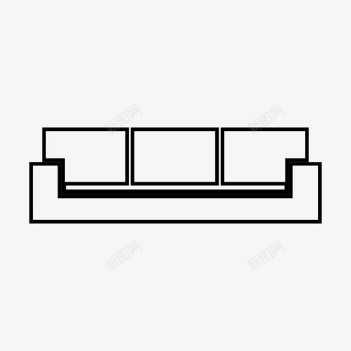 沙发休息室放松图标svg_新图网 https://ixintu.com 休息 休息室 放松 沙发 沙发内饰