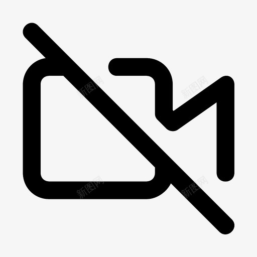 关闭视频图标svg_新图网 https://ixintu.com 关闭视频