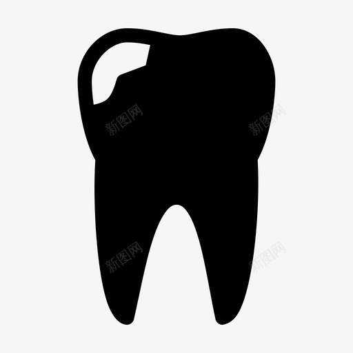 牙齿牙医健康图标svg_新图网 https://ixintu.com 健康 牙医 牙根 牙齿 磨牙