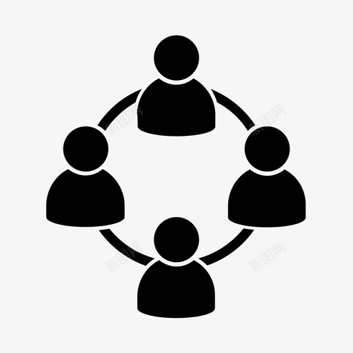人与人之间的联系图标svg_新图网 https://ixintu.com 人与人之间的联系