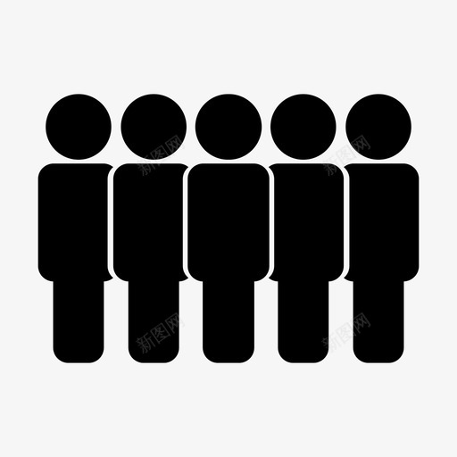 人观众社区图标svg_新图网 https://ixintu.com 人 团体 团队 社区 观众