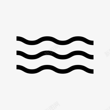 微风海浪波浪图标图标