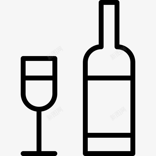 酒瓶子饮料图标svg_新图网 https://ixintu.com 玻璃杯 瓶子 超级简单 酒 饮料