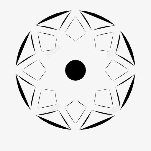 图案花八角形图标svg_新图网 https://ixintu.com 八角形 图案 花 花瓣