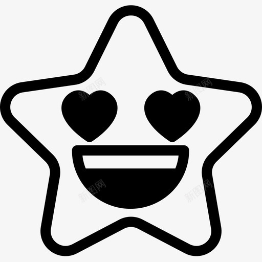 爱表情情感图标svg_新图网 https://ixintu.com 情感 感觉 明星表情线 爱 脸 表情