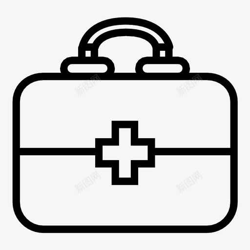 公文包医生急救箱图标svg_新图网 https://ixintu.com 健康 公文包 医生 医疗 急救箱