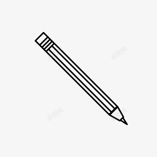 铅笔蜡笔画笔图标svg_新图网 https://ixintu.com 木头 画笔 蜡笔 钢笔 铅笔