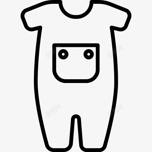 婴儿工作服时尚新生儿图标svg_新图网 https://ixintu.com 婴儿工作服 新生儿 时尚