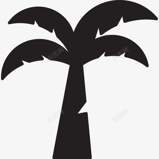 椰树自然夏季和假日图标svg_新图网 https://ixintu.com 夏季和假日 椰树 自然