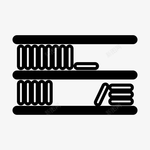 图书馆书藏书图标svg_新图网 https://ixintu.com 书 图书馆 学校 藏书