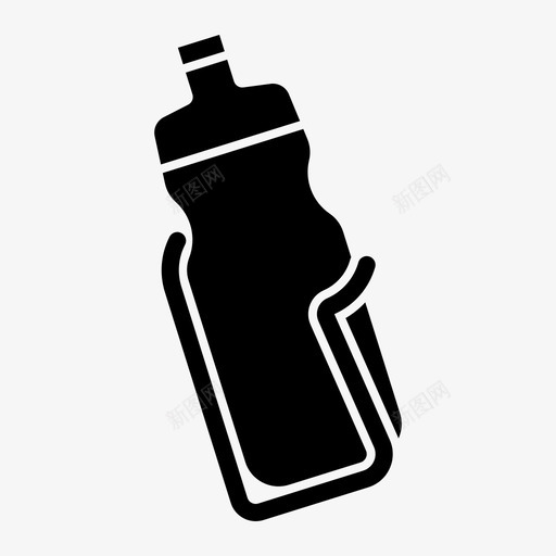 瓶笼自行车支架图标svg_新图网 https://ixintu.com 支架 瓶笼 自行车 自行车配件
