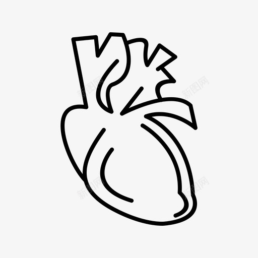心脏解剖血泵图标svg_新图网 https://ixintu.com 1个医学图标 心脏 血泵 解剖