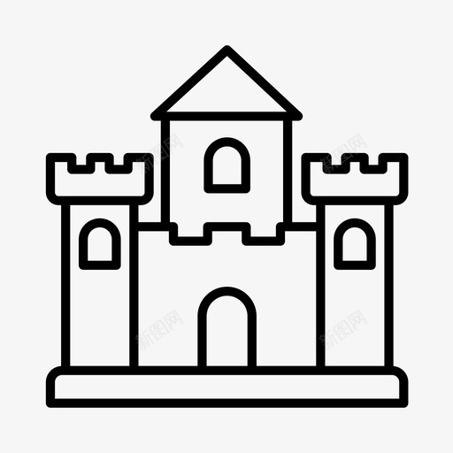 城堡童话幻想图标svg_新图网 https://ixintu.com 公主 城堡 幻想 民俗 童话