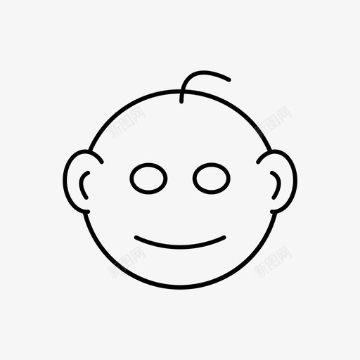 婴儿儿童头图标svg_新图网 https://ixintu.com 人 儿童 头 婴儿 旅游