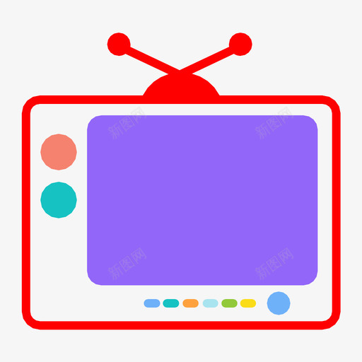 电视电子电影图标svg_新图网 https://ixintu.com 屏幕电视 电子 电影 电视 老式电视