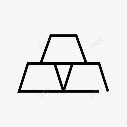 金条金砖礼品图标svg_新图网 https://ixintu.com 礼品 金条 金砖 银行
