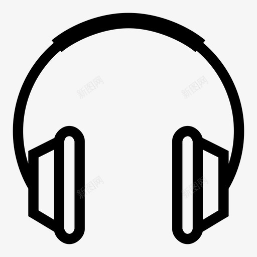 耳机dj收听图标svg_新图网 https://ixintu.com dj 声音 收听 耳机 随身听 音乐